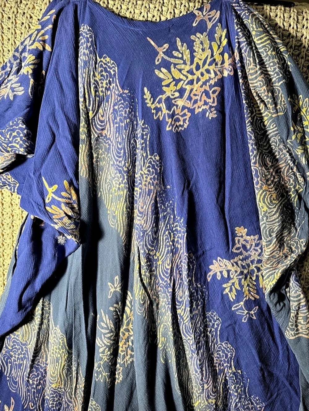 Mission Canyon Santa Barbara Printed Tunic in Blue & Gray NWT